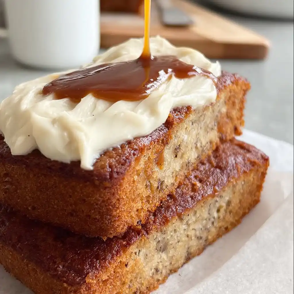 Salted Caramel Banana Cake (Gluten Free)