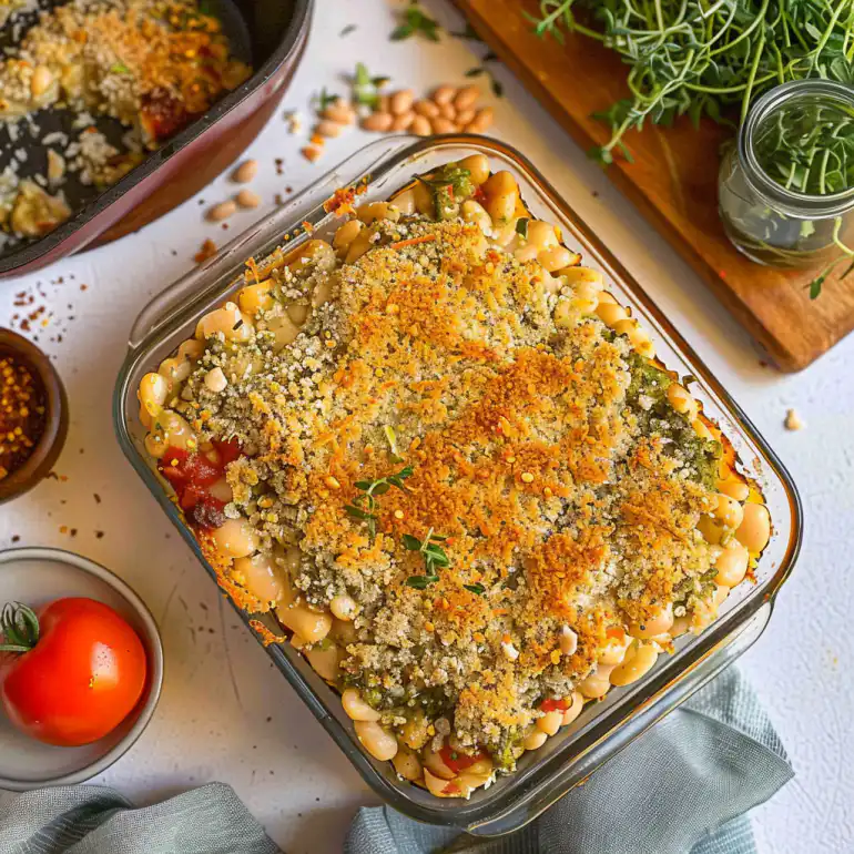 Easy White Bean and Pesto Bake Recipe - Hearty Vegetarian Dinner 2 image 197