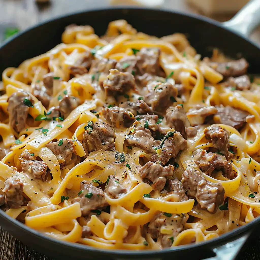 One-Pot Creamy Beef and Garlic Butter Pasta Recipe - Easy Dinner 2 image 238