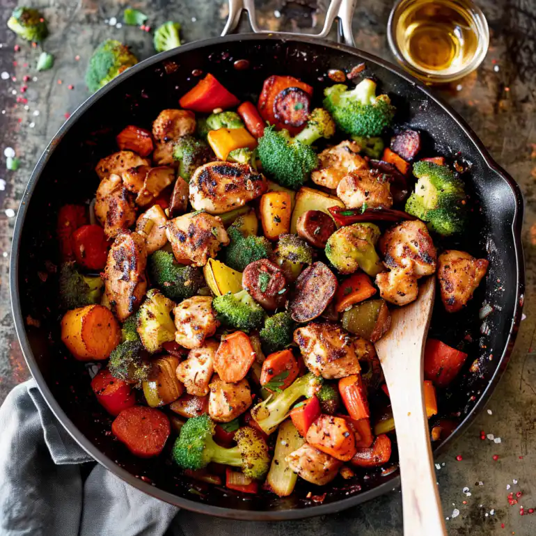 Healthy Chicken and Vegetables Skillet - Easy One-Pan Dinner Recipe 2 image 253
