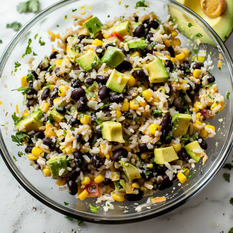 Fresh Avocado Black Bean Salad with Rice Recipe 2 image 297