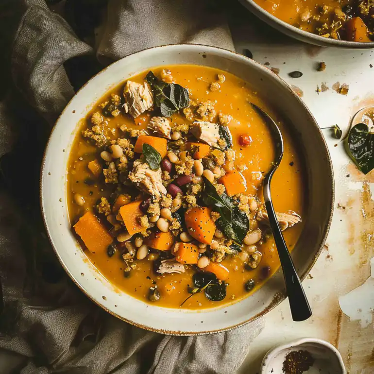 Turkey Pumpkin White Bean Chili - Hearty Fall Recipe 2 image 302