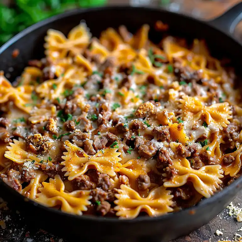 Garlic Butter Bowtie Pasta with Beef Perfection - Easy 30-Minute Recipe 2 image 329
