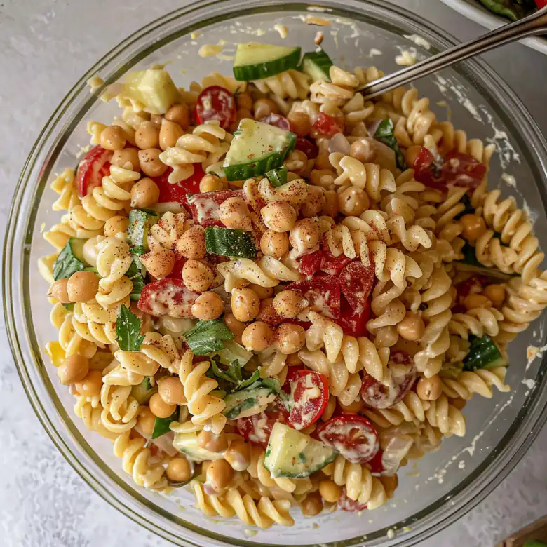 Chickpea Pasta Salad with Creamy Tahini Dressing - Easy & Healthy 2 image 10