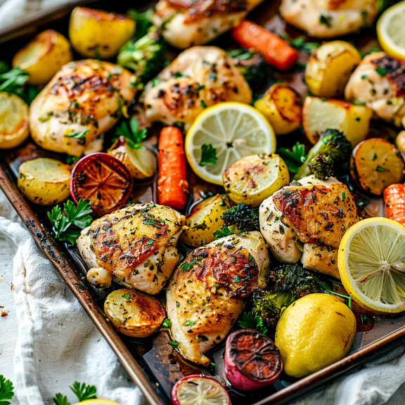 Easy Sheet Pan Lemon Herb Chicken and Vegetables Recipe 2 image 1042