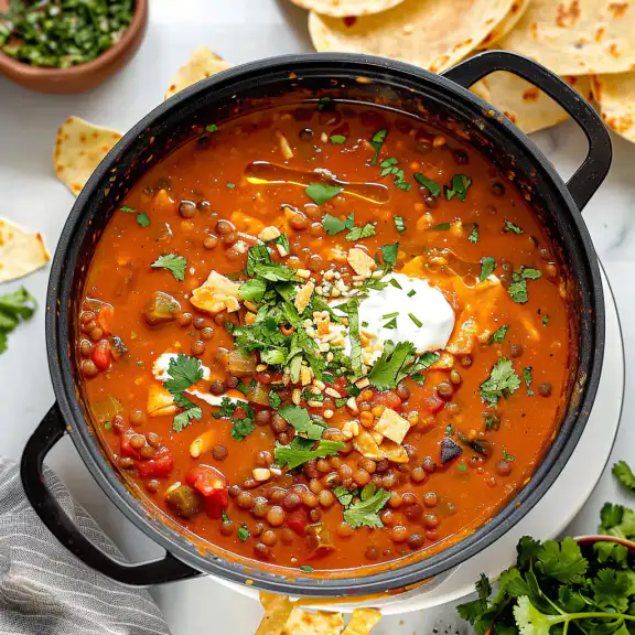 Easy Creamy Vegan Lentil Tortilla Soup Recipe for Weeknights 2 image 1089