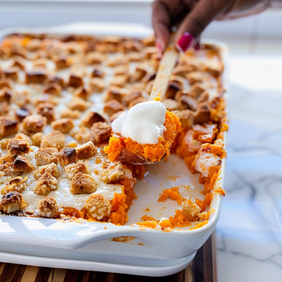 Easy Sweet Potato Casserole Recipe with Pecan Streusel Topping 3 image 310