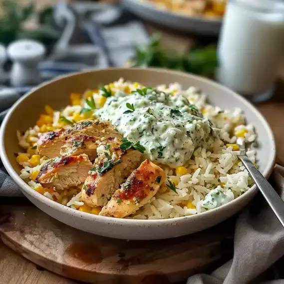 Dump-and-Bake Chicken Tzatziki Rice Recipe (Easy One-Pan Dinner) 2 image 386