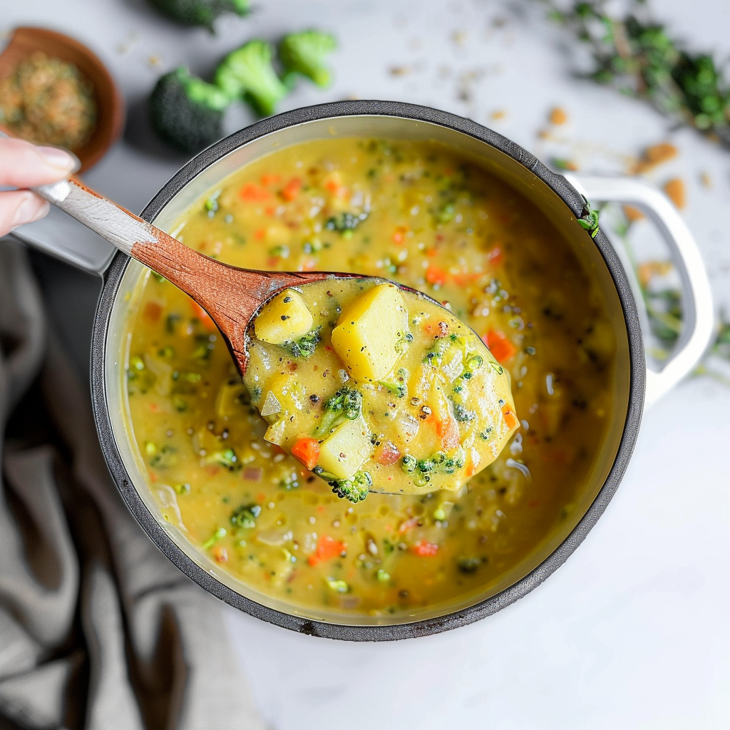 Easy Broccoli Potato Cheese Soup Recipe for a Comforting Meal 2 image 392