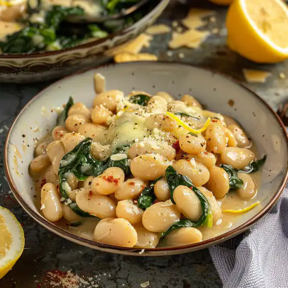 Easy Creamy White Beans with Parmesan and Lemon Recipe 2 image 407