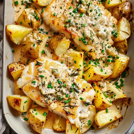 Rosemary Cream Sauce Cod & Potatoes – A Comforting Dinner Delight 2 image 429