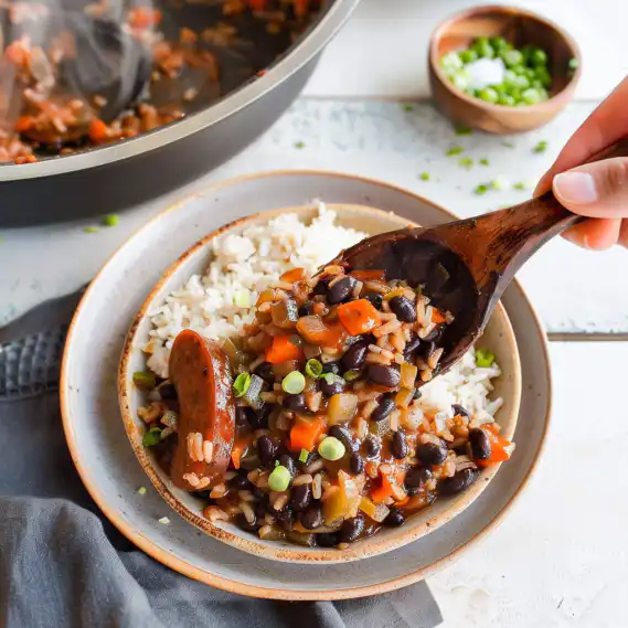 Easy Black Beans and Rice with Sausage - Weeknight Dinner Recipe 2 image 605