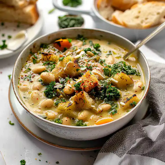 Creamy Vegan White Bean & Kale Soup Recipe - Hearty & Delicious 2 image 708