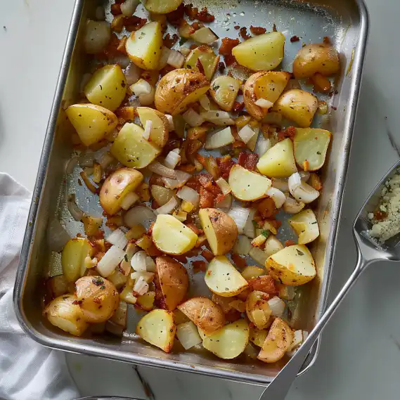Easy Oven Fried Potatoes & Onions Recipe for a Crispy Side Dish 2 image 756