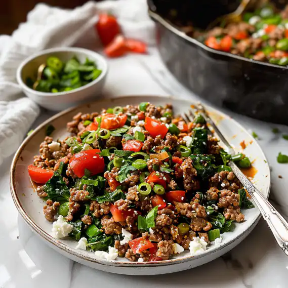 Easy Mediterranean Ground Beef Bowl (Fresh & High Protein!) | Simple & Quick Recipe 2 image 786