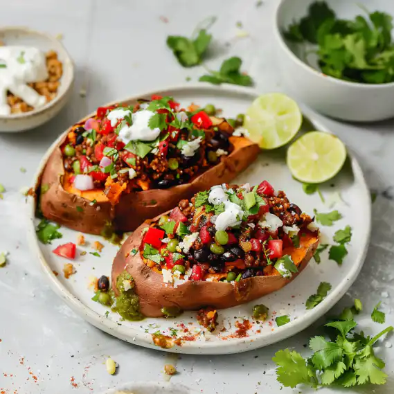 Black Bean Stuffed Sweet Potatoes (Vegan) - Two Spoons Recipe 2 image 799