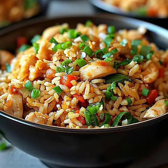 High Protein Crispy Garlic Chicken Fried Rice Recipe for Dinner 2 image 895