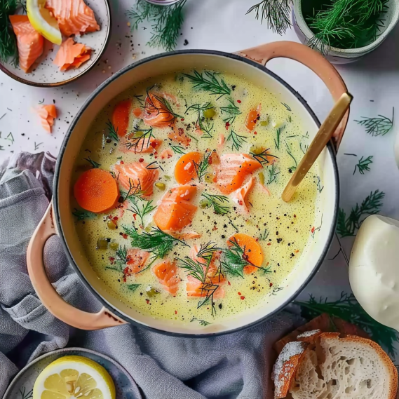 Creamy Dill Salmon Soup: Nordic Comfort in a Bowl | Easy & Nourishing Recipe 2 image 995
