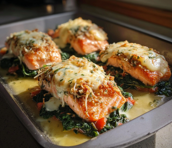Irresistible Baked Salmon with Spinach and Mozzarella Bliss Awaits You! - Recipe Tasted 3 image 104 e1777970493860