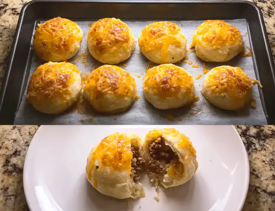 Easy Cheesy Beef Biscuit Bombs Recipe for Appetizers or Dinner 2 image 125 e1778014530611