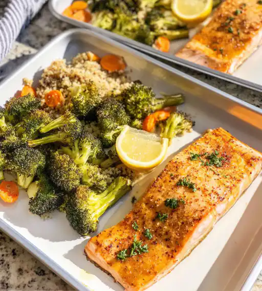 Sheet Pan Maple Dijon Glazed Salmon - Eat Yourself Skinny Recipe 2 image 147 e1778133021730