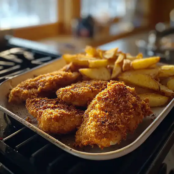 Hot Honey Crispy Chicken Caesar Salad & Fries Recipe | Delicious & Easy Dinner 2 image 168