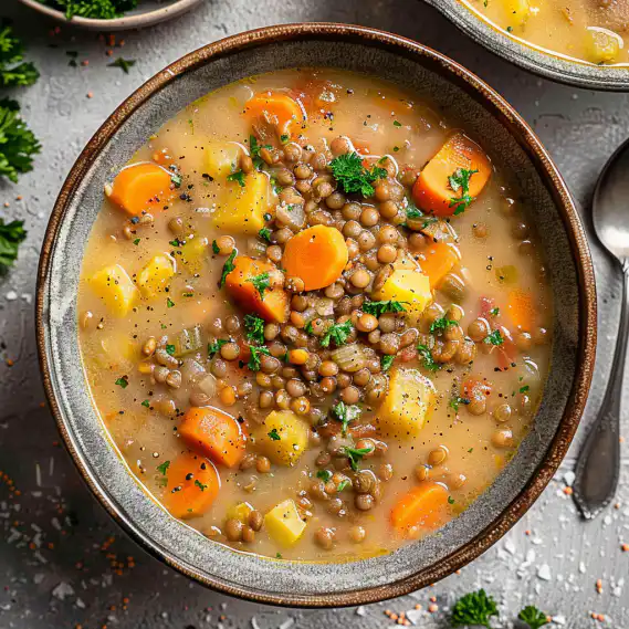 Hearty Vegetarian Lentil Soup - Wholefood Soulfood Kitchen Recipe 2 image 249