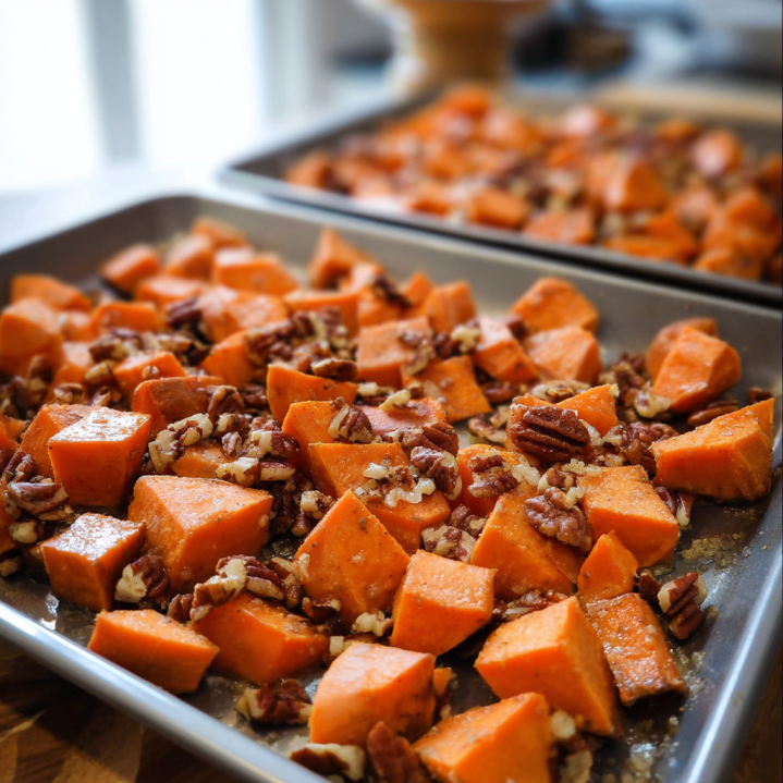 Brown Sugar Pecan Roasted Sweet Potatoes (in oven) - Easy & Delicious Side Dish 2 image 39