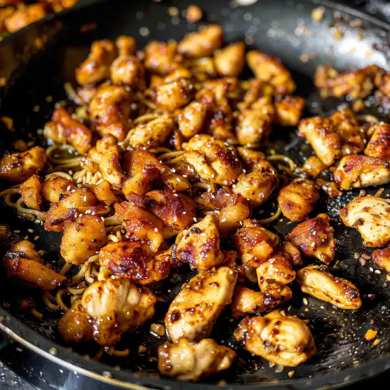 Sticky Garlic Chicken Noodles: High Protein with Quick Dinner Delight 2 image 522