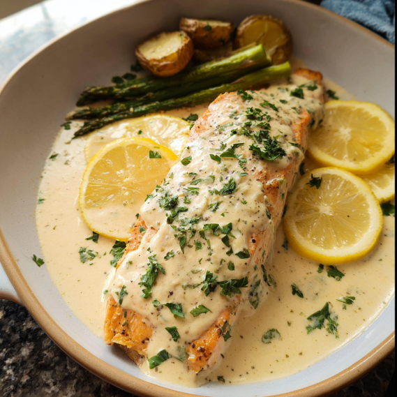 Delicious Baked Salmon with Lemon Butter Cream Sauce Recipe 4 image 97